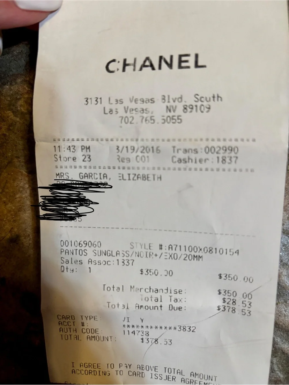 CHANEL Black Cat-Eye Quilted Sunglasses with Case